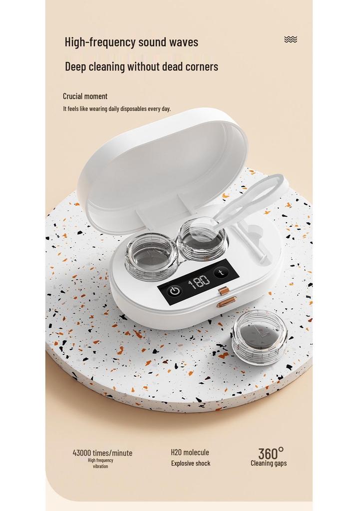 Compact Sonic Contact Lens & Glasses Cleaner