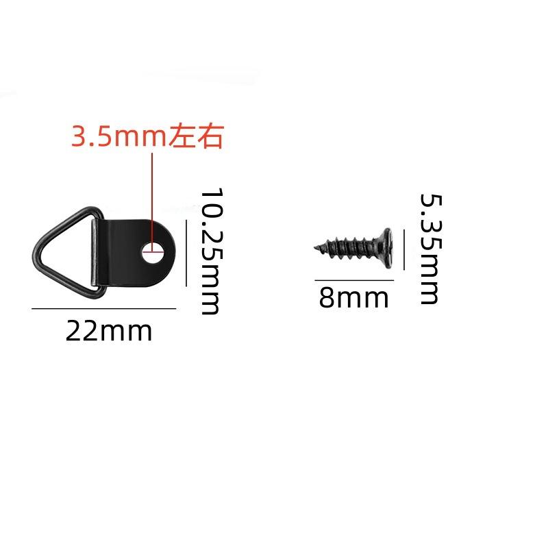 100 Pack Picture Hangers with Screws,Small Triangle Ring,D Rings for Clock, Decoration, Mirror, Paintings, Artwork Picture Frame