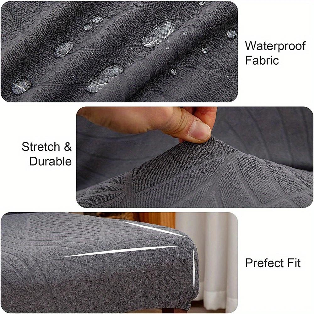 Waterproof Chair Covers Jacquard Fabric Furniture Protector Stretch Washable Removable Hotel Chair Slipcover(1/2/4/6/ Pieces)