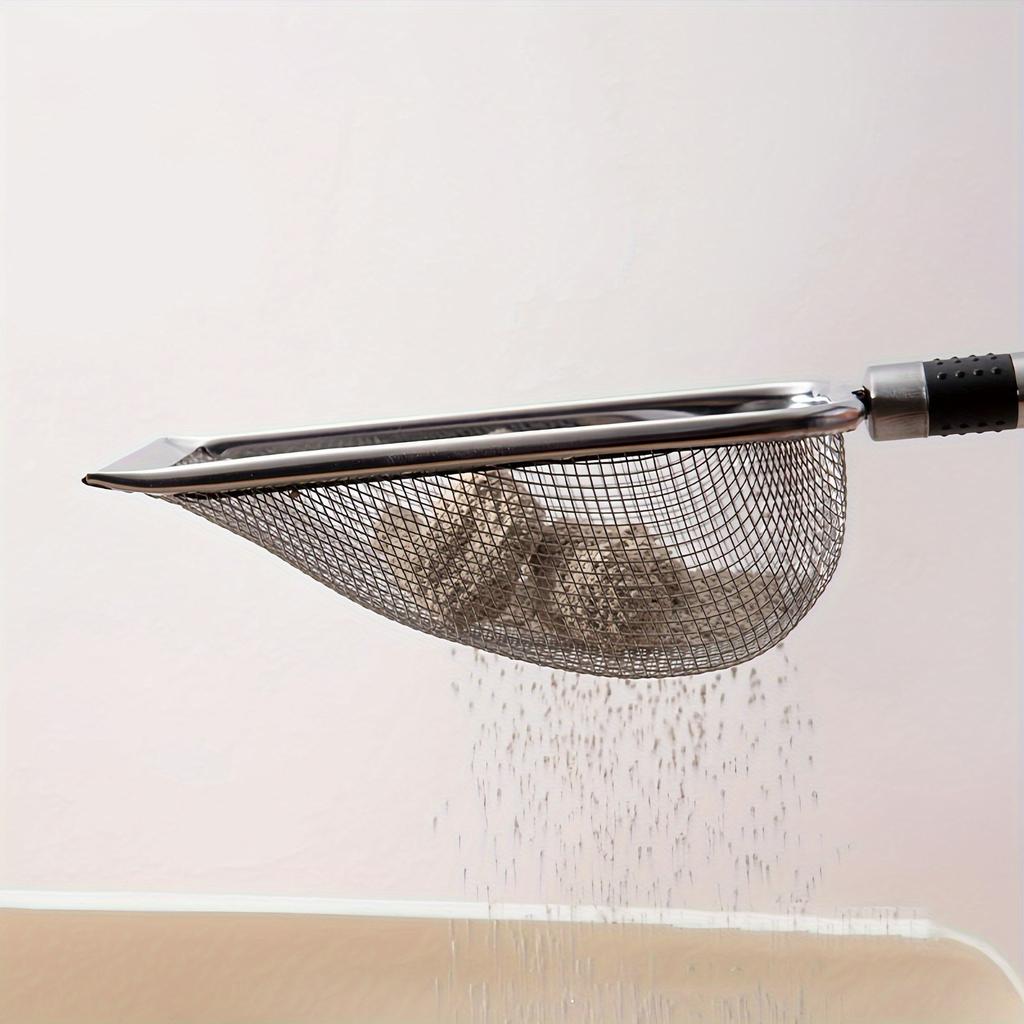 1/2pcs Stainless Steel Small Hole Filter Gardening Shovel Outdoor Beach Net Shovel Beach Vacation Shell Toy Game Soil Flipping Net Shovel
