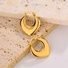 Hong Kong style retro light luxury U-shaped earrings 11k gold niche stud earrings jewelry design sense Spice girl earrings