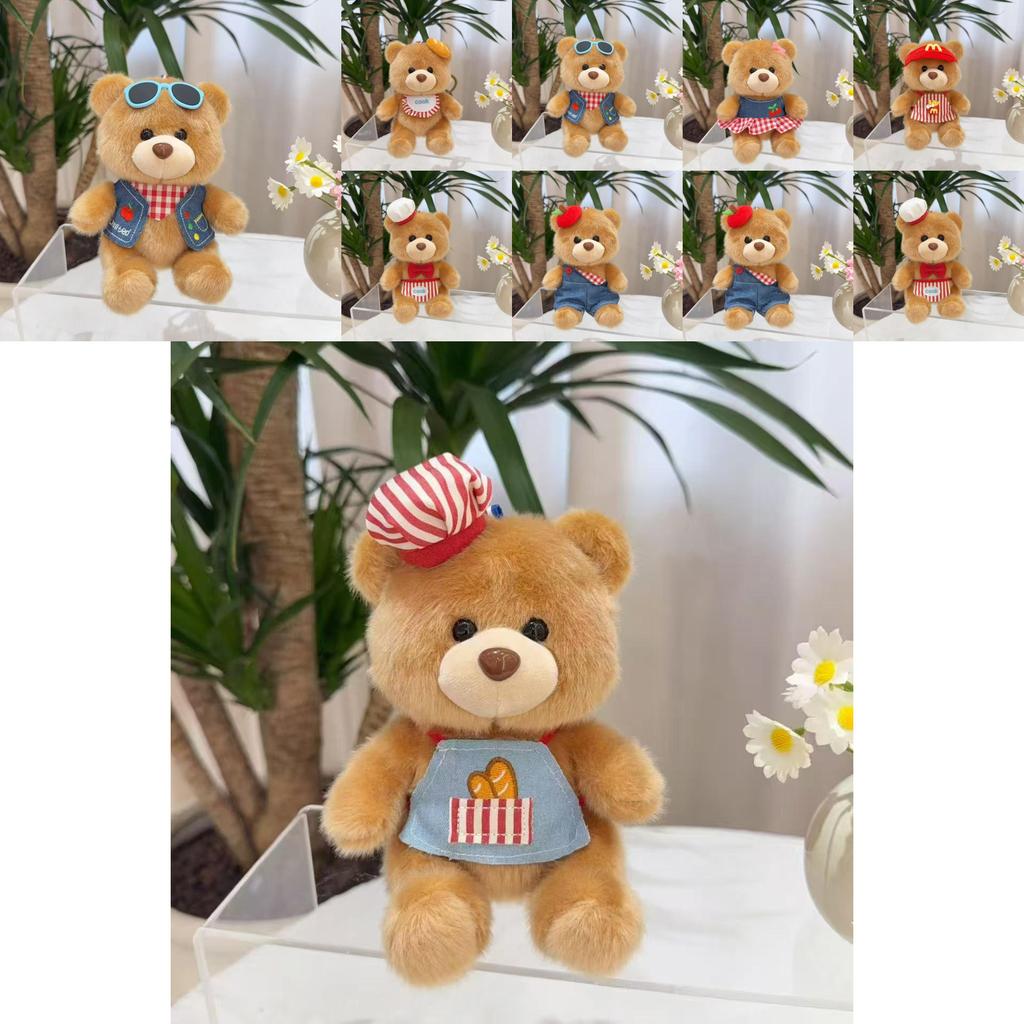 Plush Bear Keychain Cute Chef Bear Cartoon Toy For Kids And Teens