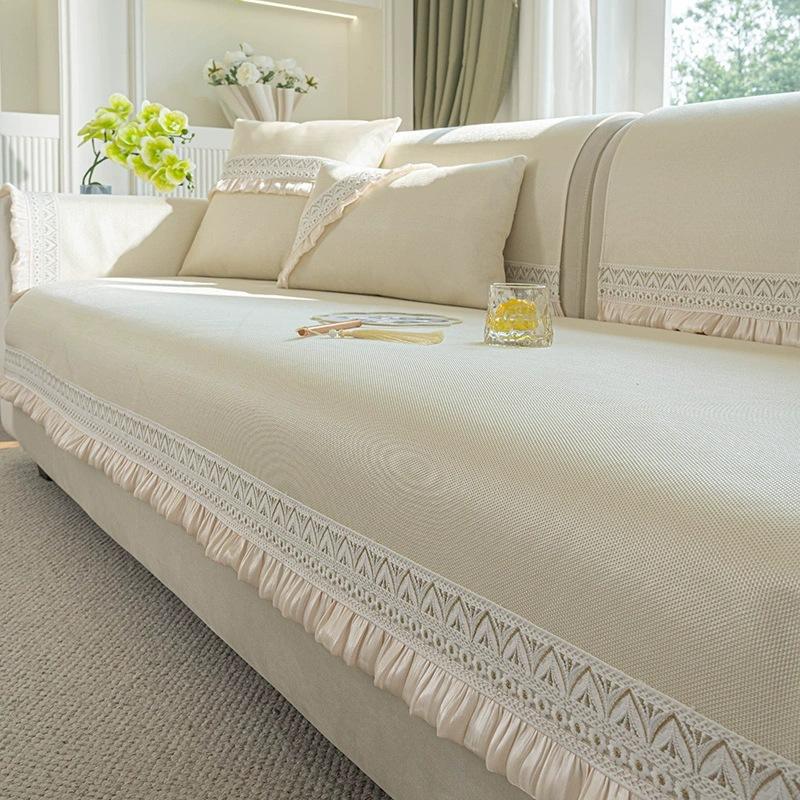 Ice Silk Sofa Cushion, Summer And Summer Non-Slip Mat, Simple Modern Light Luxury High-End Leather Sofa Cover