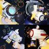 Bubble Gun Rocket Soap Spaceman Bubbles Machine Christmas Gift Gun Shape Automatic Blower With Light Pomperos Toys For Kids