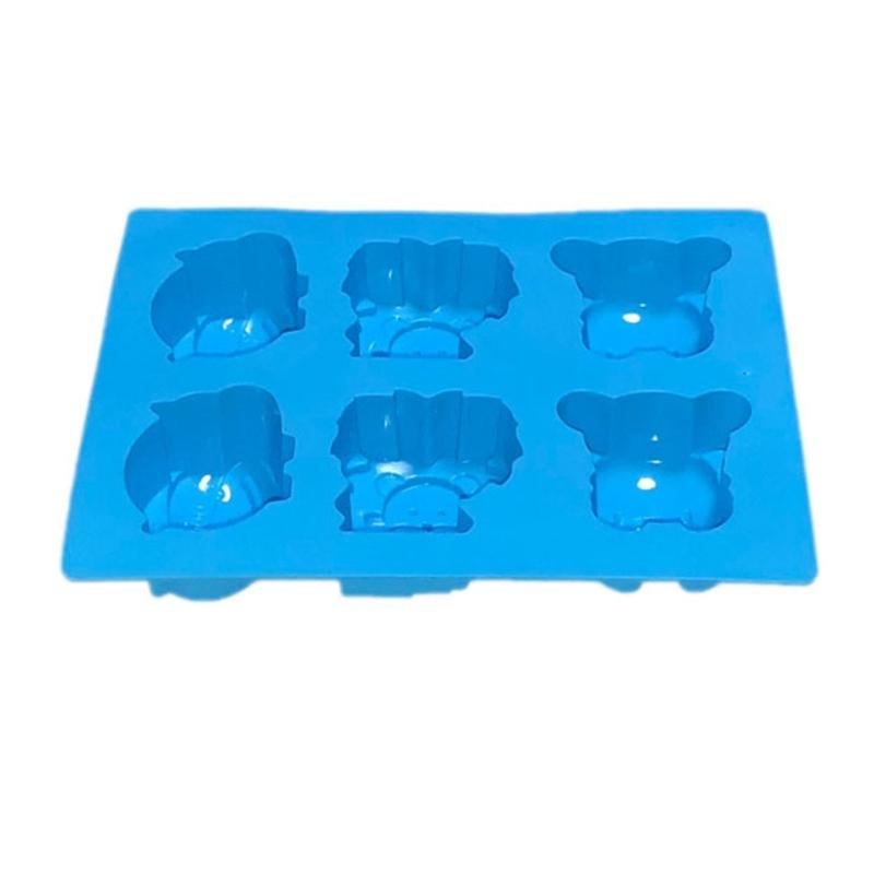 2 Pack Food Grade Silicone Baking Molds Set With 6 Cavity Animal Shape Lions Hippo Bear For Homemades Chocolate Ice Jellies