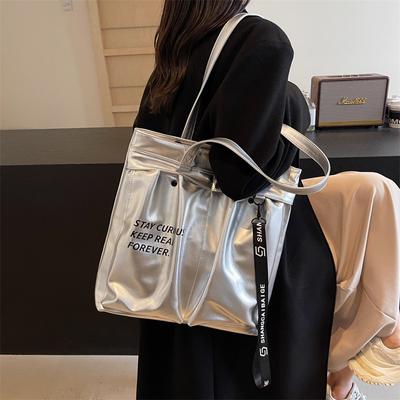 Large Capacity Bag Women's New Fashion Shoulder Bag Versatile College Student Class Tote Bag