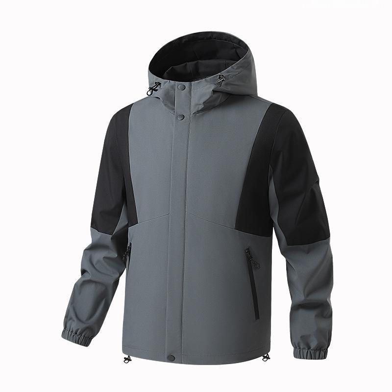 New Windproof and Waterproof Couple's Jacket, Fashionable and Atmospheric Hooded Jacket, Outdoor Jacket, Single Punch