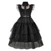Mittwoch Addams Vintage Spitze Gothic Maxikleid für Mädchen 3 bis 8 Jahre