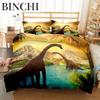 Jurassische Dinosaurier Antikes Bettbezug-Set, Bettwäsche-Set, Weicher Bequemer Atmungsaktiver Bettbezug, Für Schlafzimmer Gästezimmer-Dekor