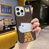 Polka dot puppy iPhone16promax Apple 13 black edge mobile phone case AIR cute 15 magnetic anti-drop hard case