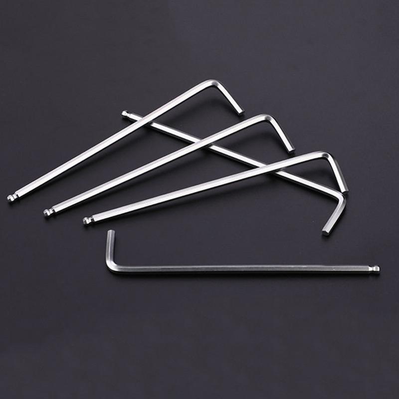 1.5-2-2.5-3-4-5-6-8-10-20Mm Professional Allen Wrench L Shaped Round Head Hexagonal Keys L-Type Repair Tools Hand Tool