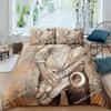 Saxophone Duvet Cover Set Rotating Musical Notes Bedding Set Musical Instrument Retro Jazz Music Twin 3D Quilt Cover for Kids963