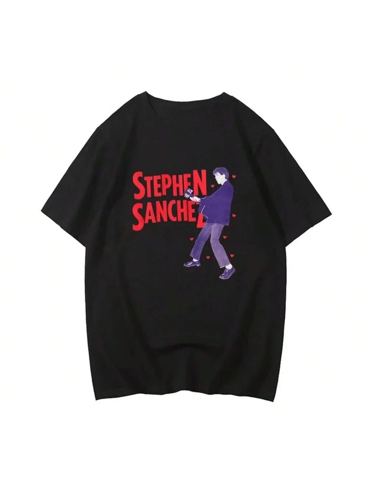 Angel Face Tour T-Shirt Stephen Sanchez Singer Graphic Tee-Shirt Cotton High Quality Summer Tshirt Camisetas Women Clothing Soft S разноцветный