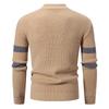 Men's Plus Size Color Block Half-High Collar Pullover Knitwear