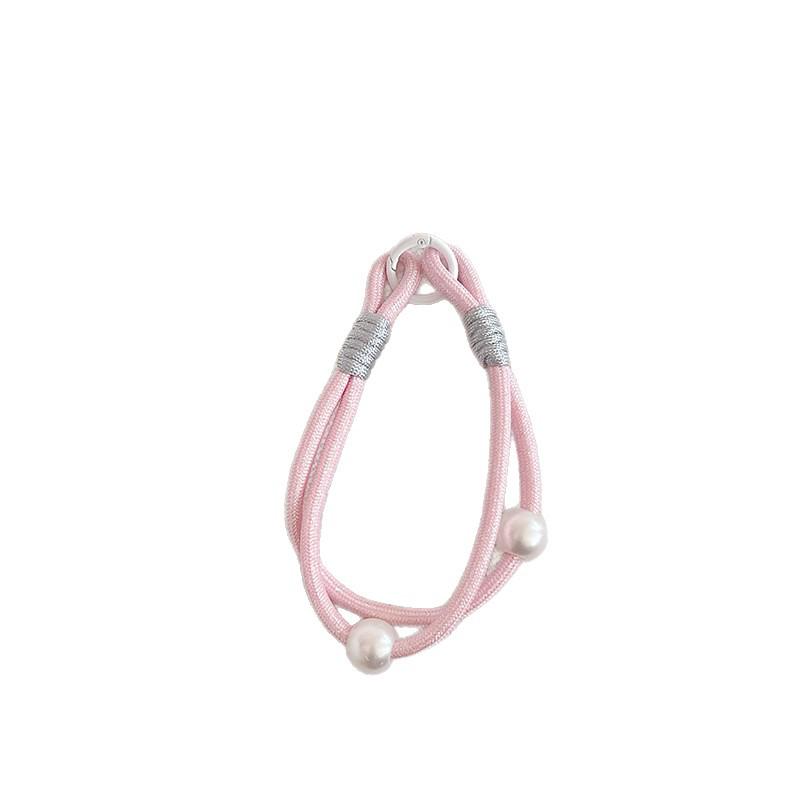 N402 Shiny Dopamine Color Block Woven Anti-Theft Mobile Wrist Lanyard