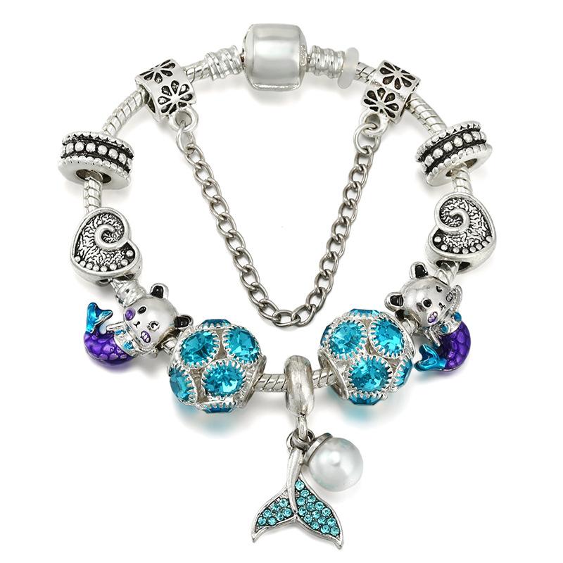 New Ocean Series Leather Rope Charming Women's DIY Exquisite Beaded Bracelet