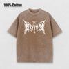 Y2k Hip Hop Vintage 90s Short-Sleeved Oversized T-Shirt Summer Goth Design Sense Loose Top Tide Streetwear Washed Denim T-Shirt