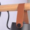 Lámpara LED colgante de poste de madera montada en la pared E27, luz de noche para sala de estar y dormitorio