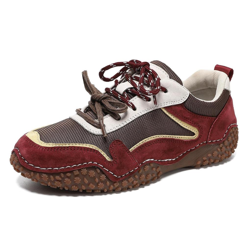Women's Lace-up Casual Shoes Outdoor Breathable Mesh Light Shock-absorbing Tennis Sneaker Autumn New Non-slip Sports Shoes Woman