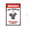 Akita Corgi Dog Breed Metal Sign Beware Of The Dog Warning Sign Pet Shop Wall Decoration Family Doorplate Vintage Tin Plaque