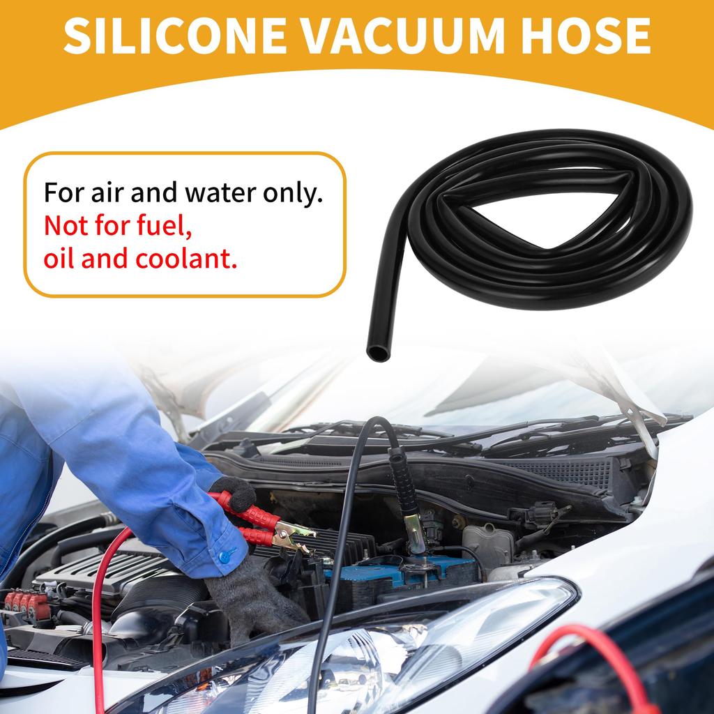 Partuto 1 stk 130PSI Maks Trykk Universell Silikon Vakuumslange Bil Auto Vakuumledning