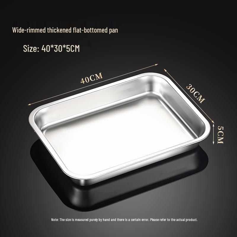 Food Grade Stainless Steel Rectangular Tray for Tiramisu or Cooked Foods
