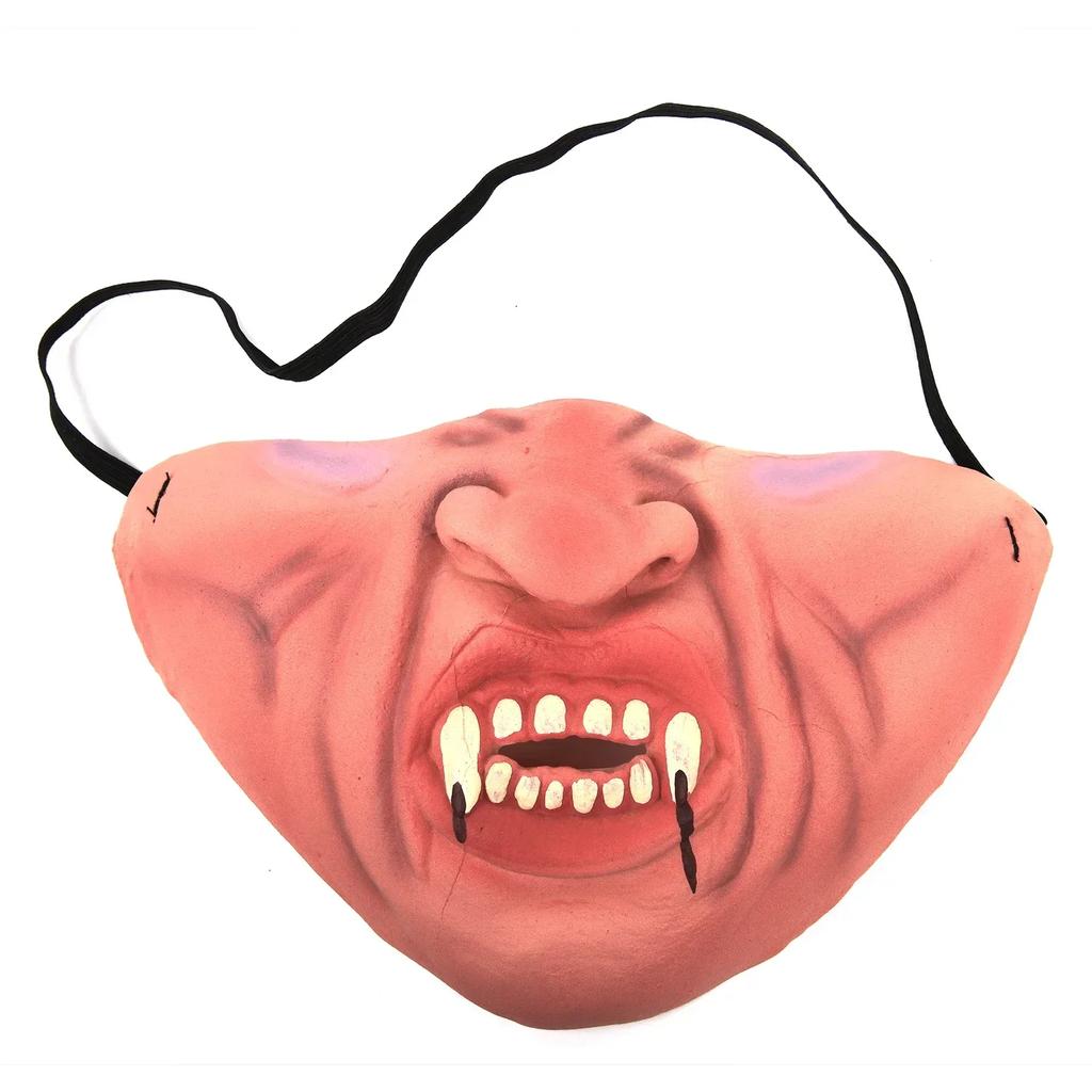 Half face clown mask funny mask latex half face mask dance performance dress up prank mask