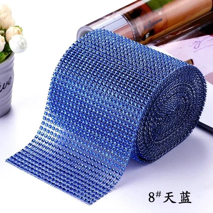 1Yard Sparkle 24Row DiamondRhinestones Ribbon Rhinestone Ribbon Silver Crystal Mesh Rhinestone Wrap DIY Crafts Wedding Decor