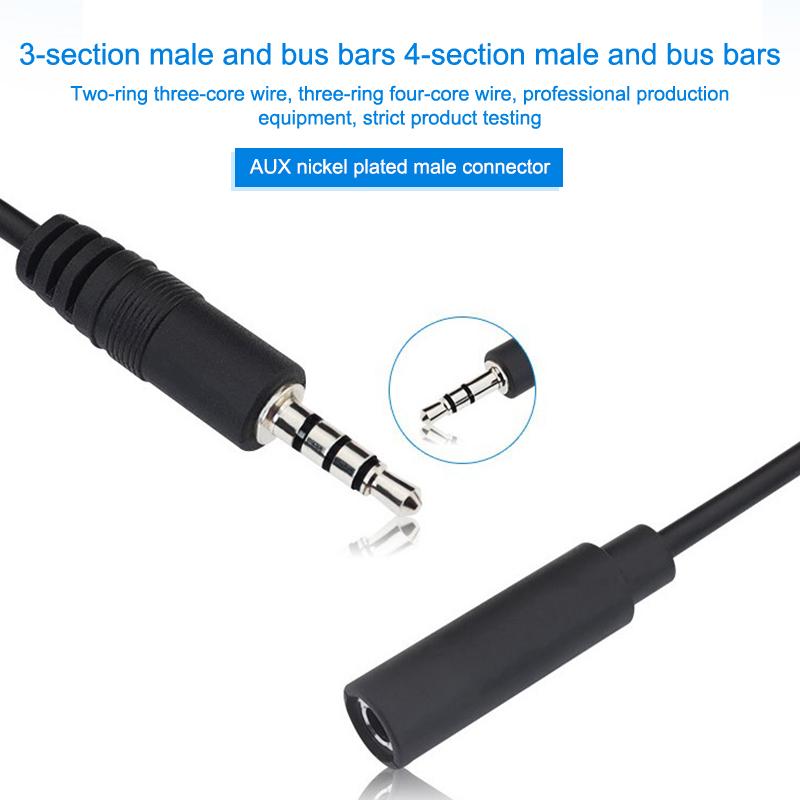 2Pcs 2.5Mm 3.5Mm 1/8'' Mono Stereo Male Female Plug Jack Connector 2/3/4Pin Aux Extension Wire Diy Audio Earphone Mic Repair