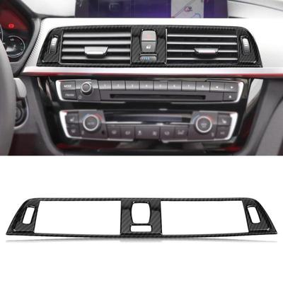 Estilo de fibra de carbono para consola de coche, cubierta de ventilación de aire acondicionado, molduras de Marcos, pegatina para BMW Serie 3 F30 2013 2014 2015 2016 2017