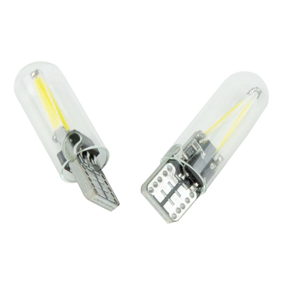 2pcs 12V-24V COB, LED Car Truck Glass License Plate Light Bulb White &6500K