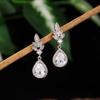 ZAKOL New Classic Cubic Zircon Drop Earring for Women Fashion Crystal Elegant Bridal Wedding Party Jewelry Gifts