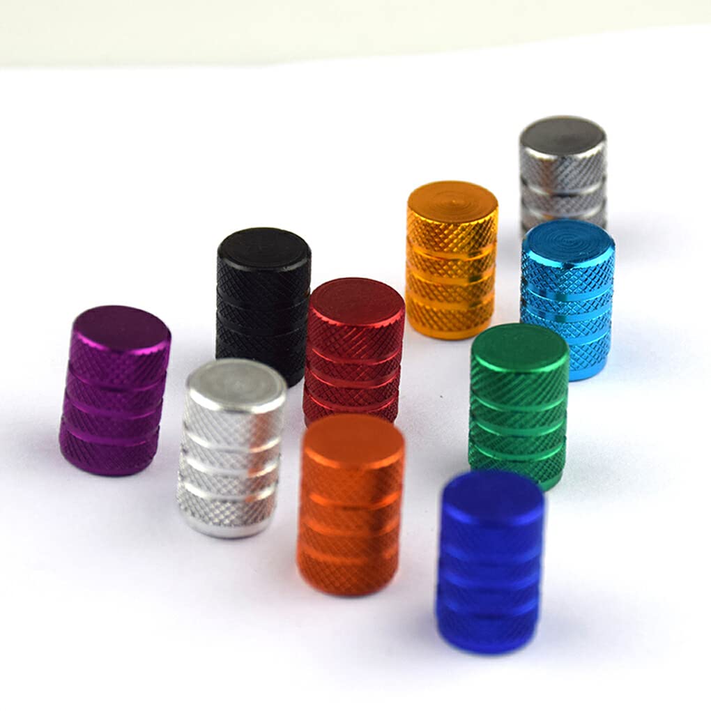 Yiooskl Krytka ventilku pneumatiky Krytka vzduchu na kolo Náhradní korekční tvarovka 4 ks, Šedá