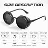Retro Steampunk Sunglasses Polarized ND Filter Adjustable Tint Sun Glasses For Sunny Shady Places Neutral Density Men Women