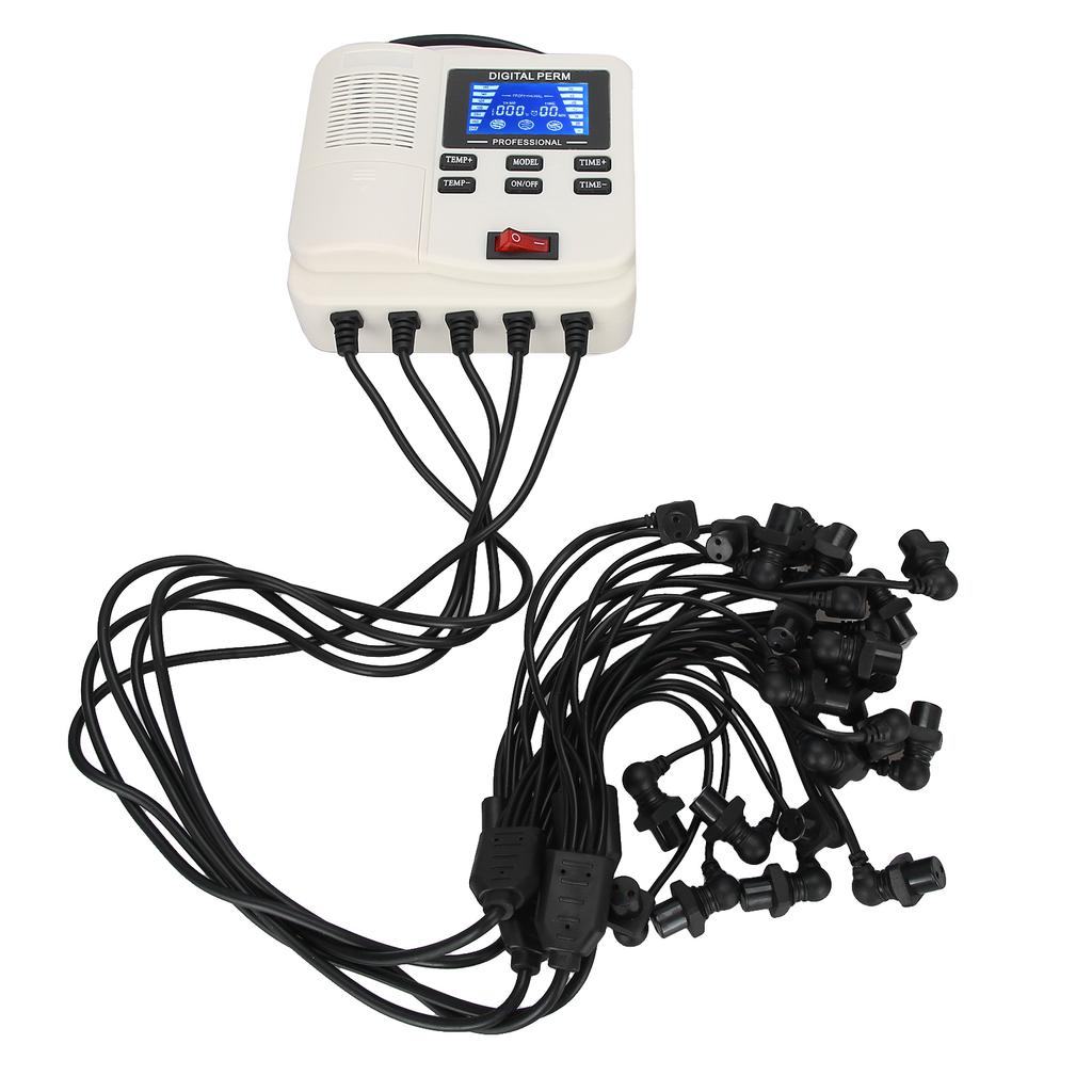 Máquina Digital de Permanente de Cabelo com Aquecimento PTC com Rolo de Cabelo Temperatura Ajustável Ferramenta de Styling de Cabelo Plugue EU 110~240V