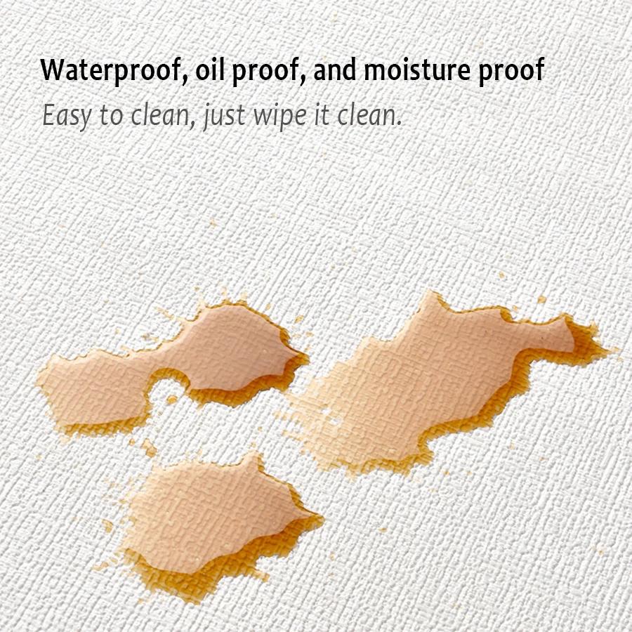 Self-Adhesive Imitation Linen Wallpaper Moisture-Proof Mould-Proof for Living Room Bedroom Renovation Background Wall Decor