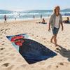 Watercolor Style Black Rooster Theme Polyester Microfiber Beach Towel Is Highly Absorbent, Suitable for Swimming Beach Outings