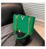 2023 Retro Casual Winter Tote: Large Capacity Solid Color Diamond Lattice Underarm Bag