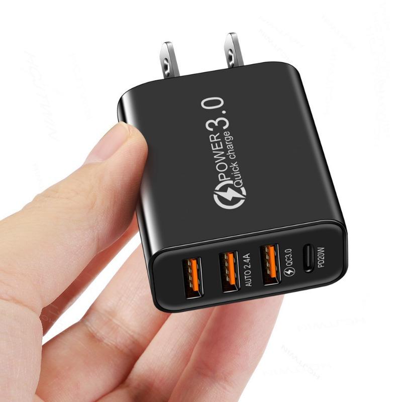 PD 20W USB Type C Charger Quick Charge 3.0 Mobile Phone Charger EU/US Plug for Samsung Xiaomi  Oppo Wall Charging Adaptors