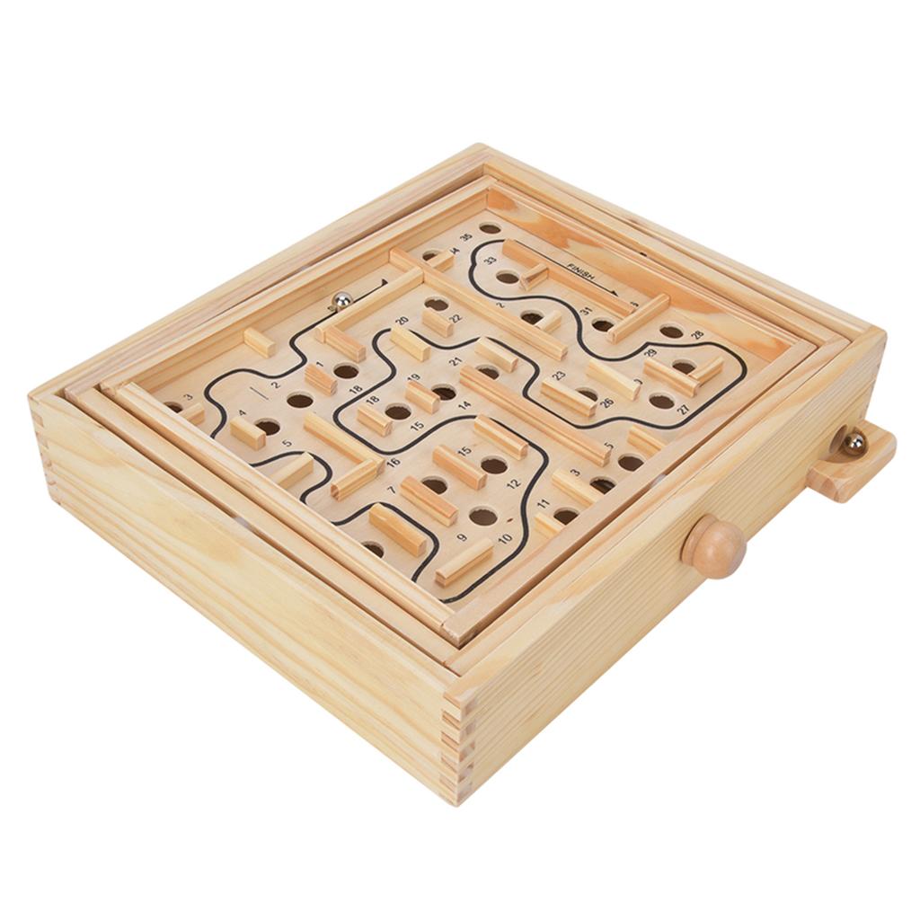 Adult Kid Wooden Educational Maze Brain Training Board Game Educational Toy