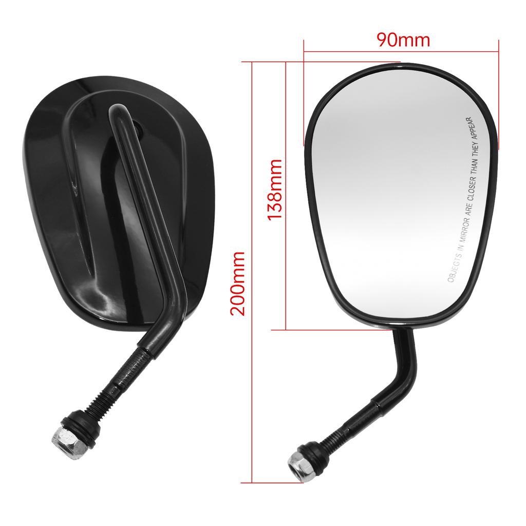 AD Motorcycle Mirrors for Road King Sportster Street Glide Electra Glide Dyna Softail Road Glide Full Metal Stem And Housing