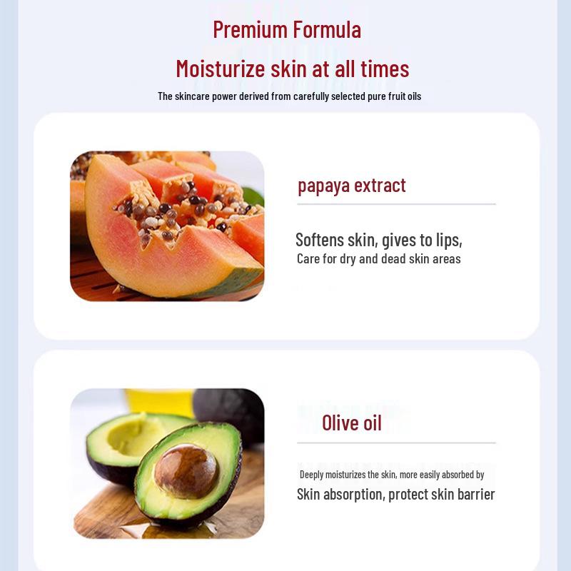 Dr. Geng Papaya Hydrating Lip Balm - Moisturizing, Soothing, and Repairing Lip Oil for Dry, Cracked Lips, Safe for Children