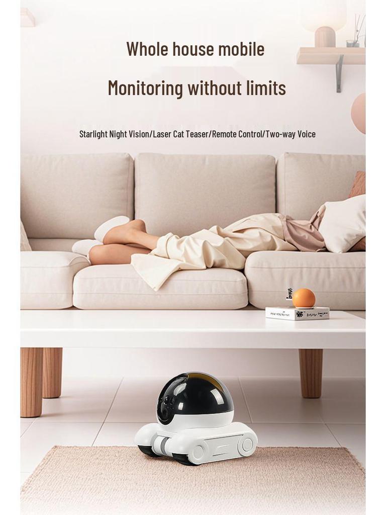 Little Tank Dual-Screen HD Pet Teasing Robot Camera