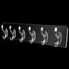 Six-link Hookno Need To Drill Holes Strong Adhesive Hook Transparent and Traceless Wall Coat Hook