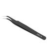 2PCS ESD 15 Anti Static Precision Tweezers Stainless Steel Curved Tweezers Maintenance Tools(Edd 15 (Curved ) )