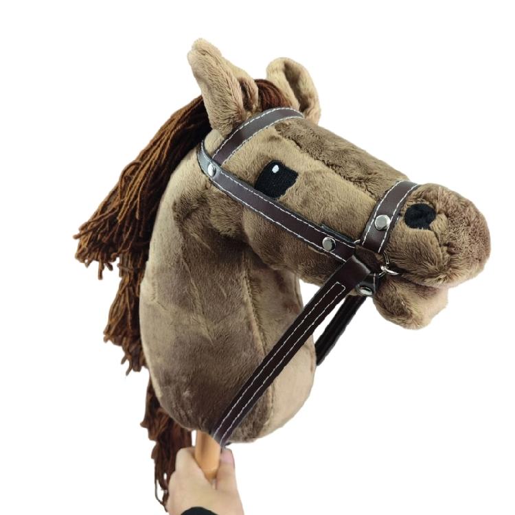 Lightweight Wooden Horse Head Stick With Plush Detail Funny Horse Head Accessory For Theater And Family Parties