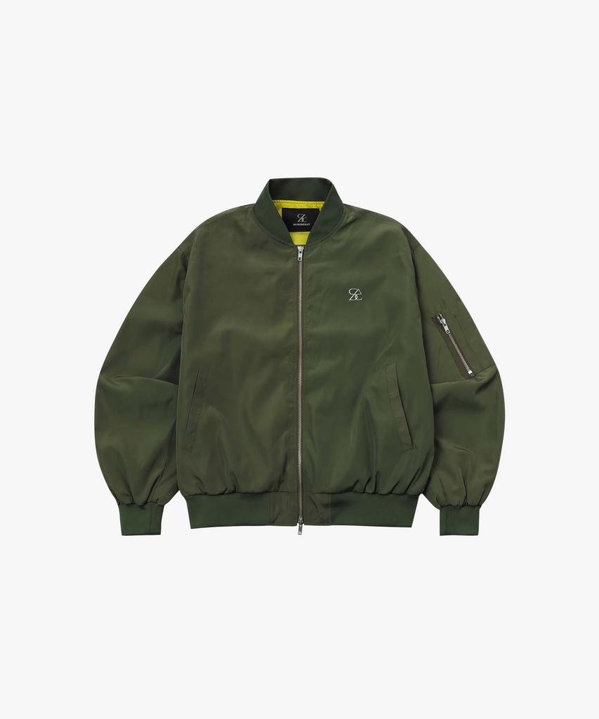 Salt And Chocolate Oversized Bomber Jacket Ma-1 Khaki 4W241D001
