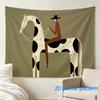 Abstrakte Pferdetapisserie Wandbehang Boho Reitsport Tierkunst Dekor Modernes Wohnzimmer Schlafzimmer Wanddekoration