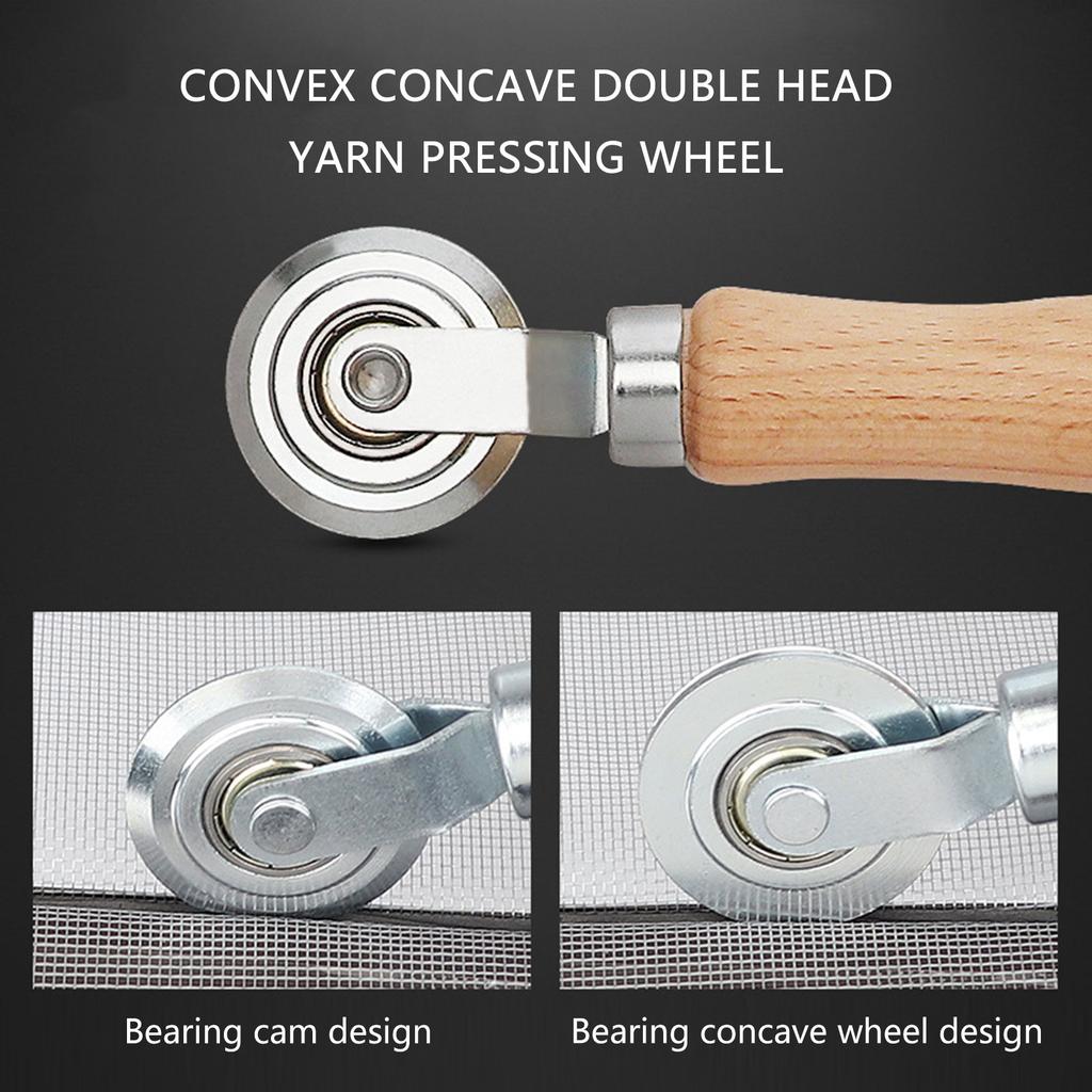 Double Wheel Sealing Roller Spline Roller Rolling Tool Window Grille Rolling Tool Hook for Removing Splines Piping Tool