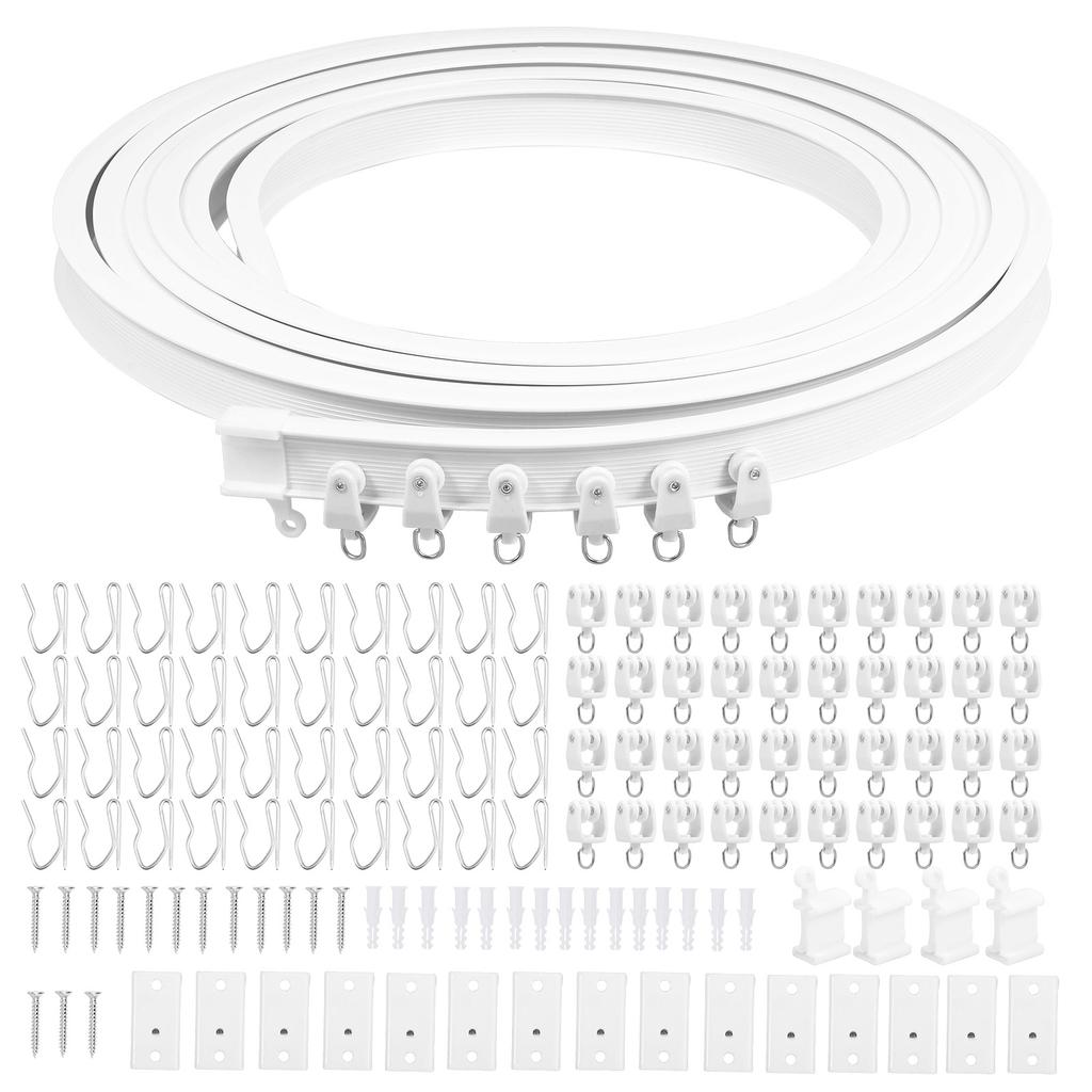 5M Flexible Bendable Curtain Track Bedrooms Balconies Bathrooms Room Divider Ceiling Silent Track Home Window Decor Accessories